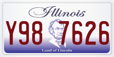 IL license plate Y987626