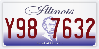 IL license plate Y987632