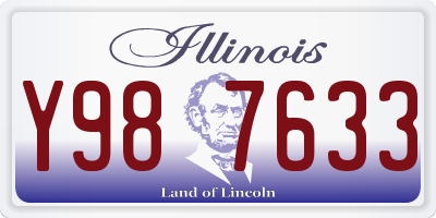 IL license plate Y987633
