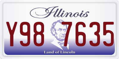 IL license plate Y987635