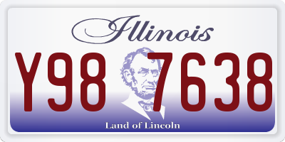 IL license plate Y987638
