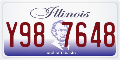 IL license plate Y987648