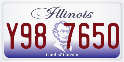 IL license plate Y987650