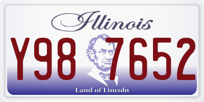 IL license plate Y987652