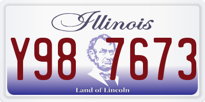 IL license plate Y987673