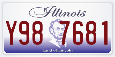 IL license plate Y987681