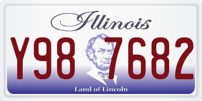 IL license plate Y987682