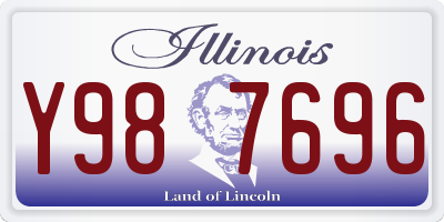 IL license plate Y987696
