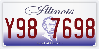 IL license plate Y987698