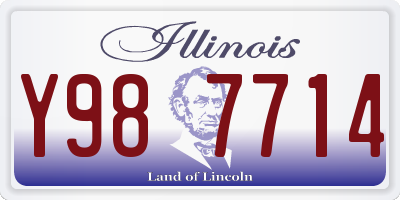 IL license plate Y987714