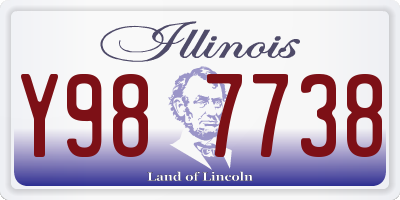 IL license plate Y987738