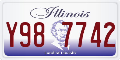 IL license plate Y987742