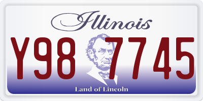 IL license plate Y987745