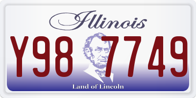 IL license plate Y987749
