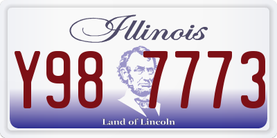 IL license plate Y987773
