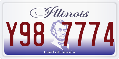 IL license plate Y987774