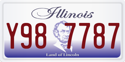 IL license plate Y987787