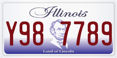 IL license plate Y987789