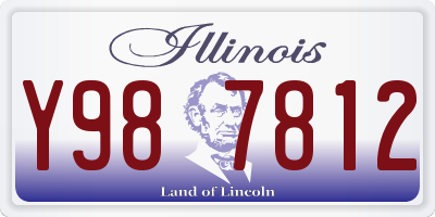 IL license plate Y987812