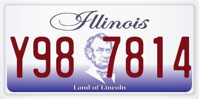IL license plate Y987814