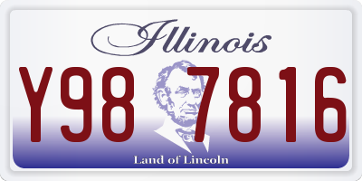 IL license plate Y987816
