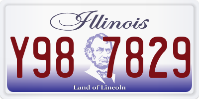 IL license plate Y987829