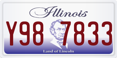 IL license plate Y987833