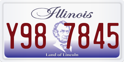 IL license plate Y987845