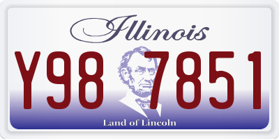 IL license plate Y987851