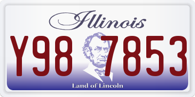 IL license plate Y987853