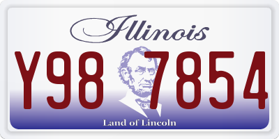 IL license plate Y987854