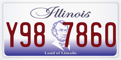 IL license plate Y987860