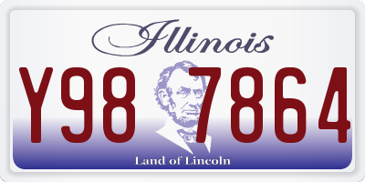 IL license plate Y987864