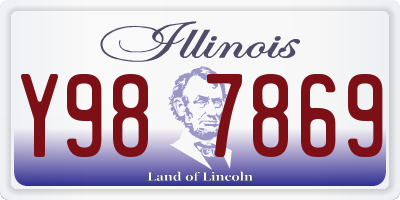 IL license plate Y987869