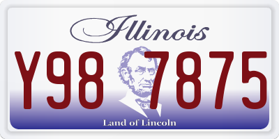 IL license plate Y987875
