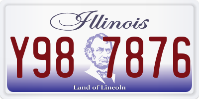 IL license plate Y987876