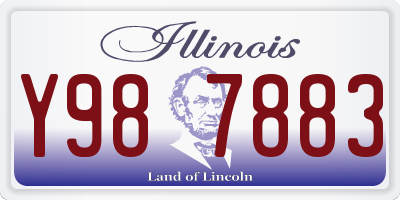 IL license plate Y987883