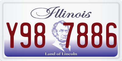 IL license plate Y987886