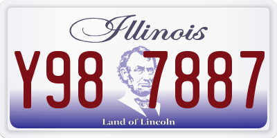 IL license plate Y987887