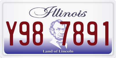 IL license plate Y987891