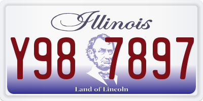 IL license plate Y987897