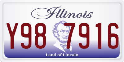 IL license plate Y987916