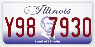 IL license plate Y987930