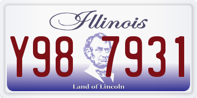 IL license plate Y987931