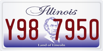 IL license plate Y987950