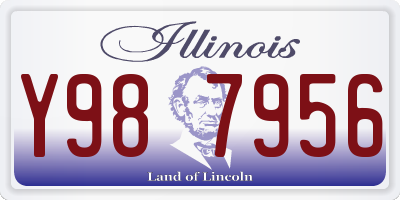 IL license plate Y987956
