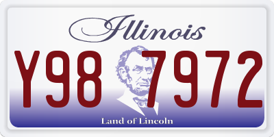 IL license plate Y987972