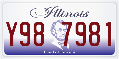 IL license plate Y987981