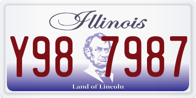 IL license plate Y987987