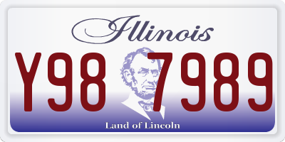 IL license plate Y987989